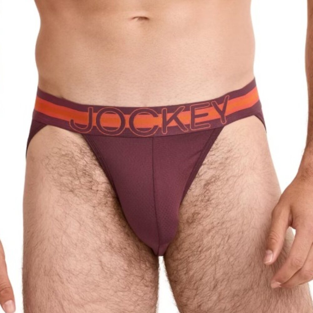 Jockey Sport Stability Pouch Microfiber String Bikini - Large - Black Currant